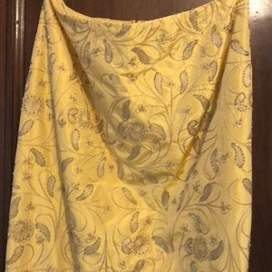 Floor length hand embroidered skirt